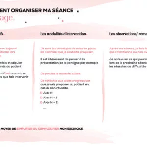 Matériel d'orthophonie Comment organiser ma séance de stage ?