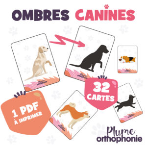 Matériel d'orthophonie Ombres Canines