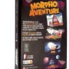 Dos de la boîte Morpho Aventure : cinq aventures pour découvrir dix suffixes de façon progressive, à partir du CE2